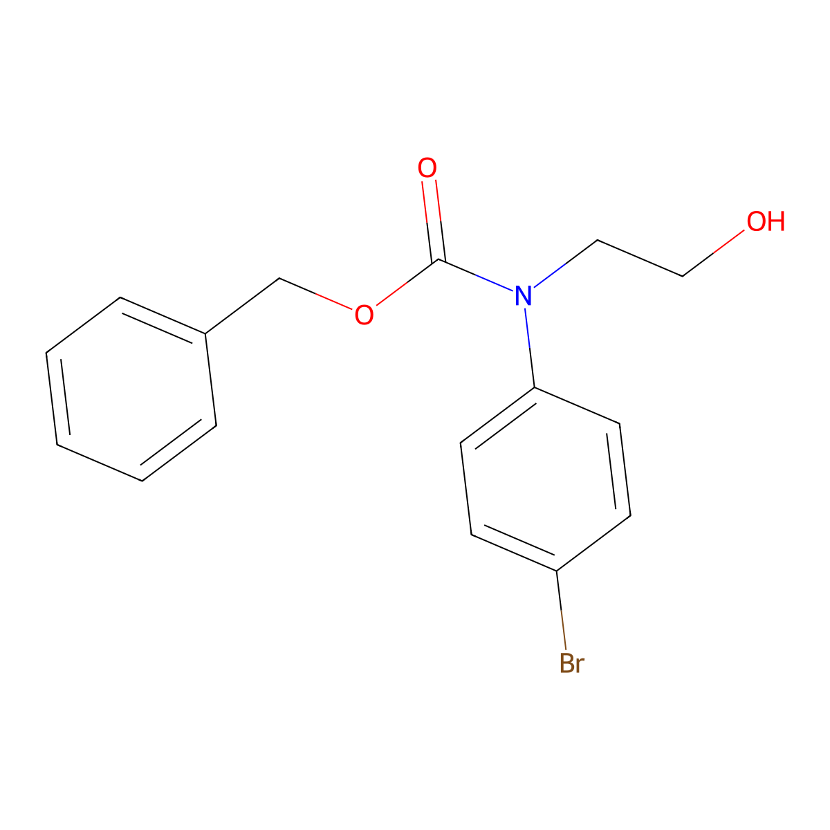 benzyl N-(4-bromophenyl)-N-(2-hydroxyethyl)carbamate molecular structure, CAS 774604-41-0