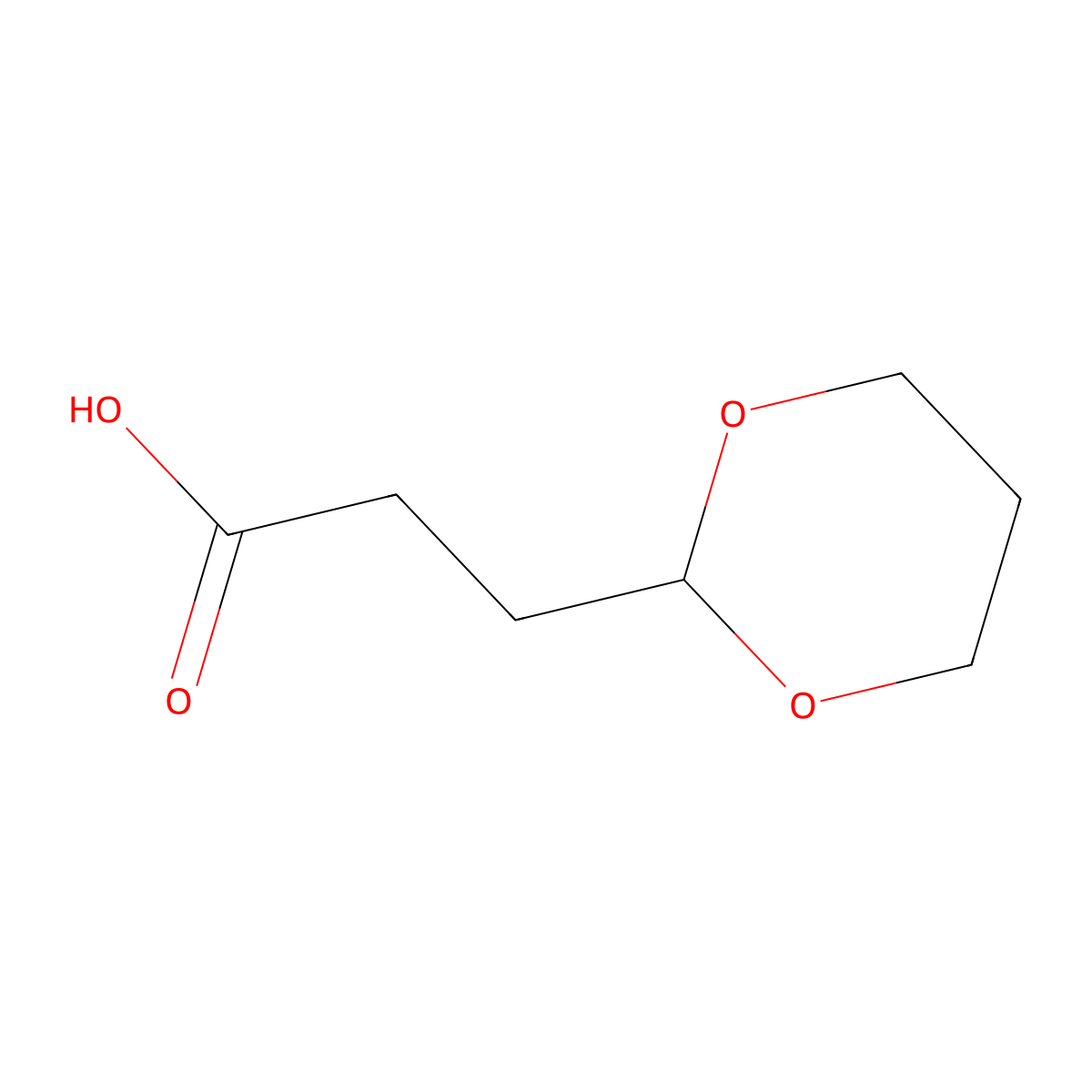 3-(1,3-Dioxan-2-YL)propanoic acid molecular structure, CAS 774605-67-3