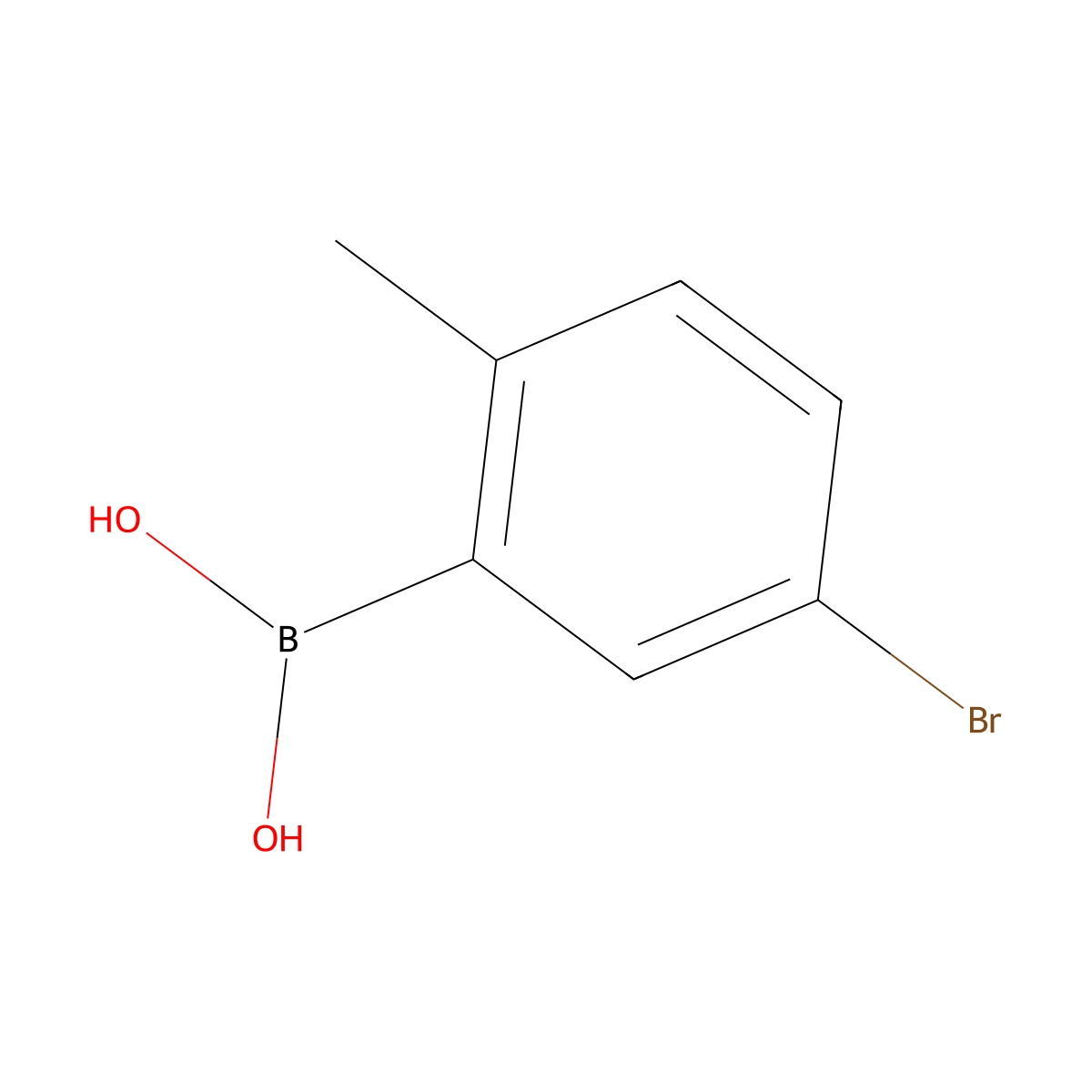 (5-Bromo-2-methylphenyl)boronic acid molecular structure, CAS 774608-13-8