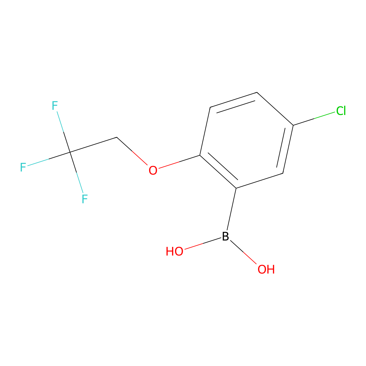 5-Chloro-2-(2,2,2-trifluoro-ethoxy)-phenylboronic acid molecular structure, CAS 774608-17-2