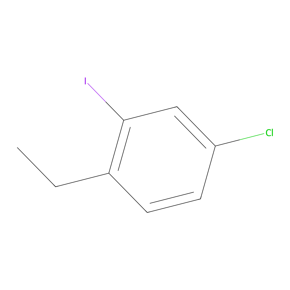 4-Chloro-1-ethyl-2-iodobenzene molecular structure, CAS 774608-40-1