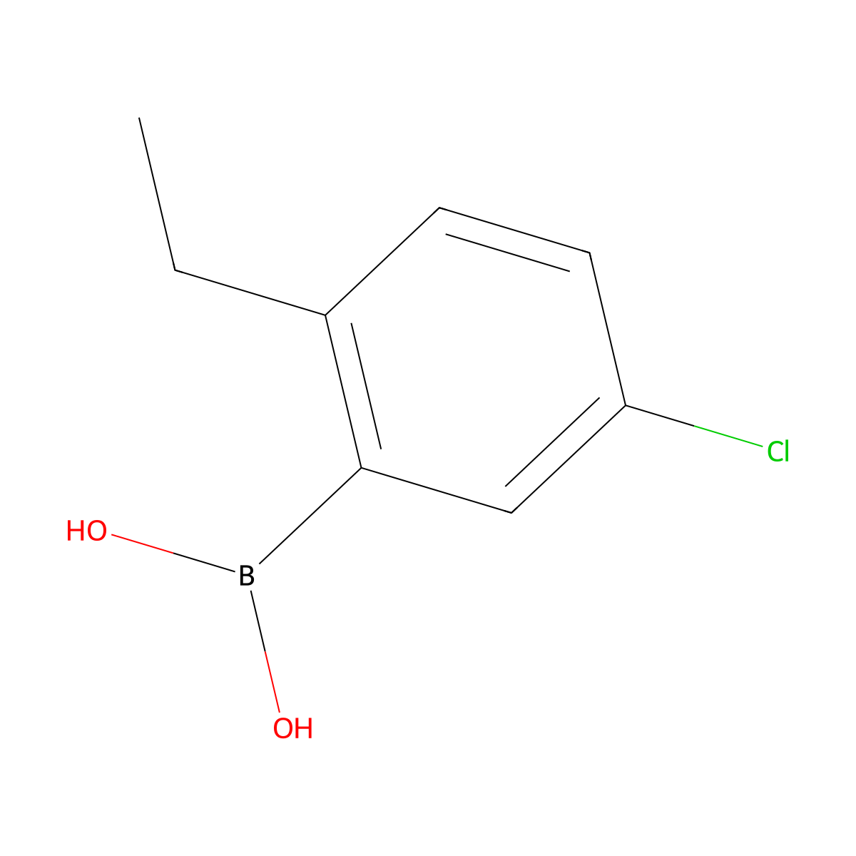 (5-Chloro-2-ethylphenyl)boronic acid molecular structure, CAS 774608-41-2