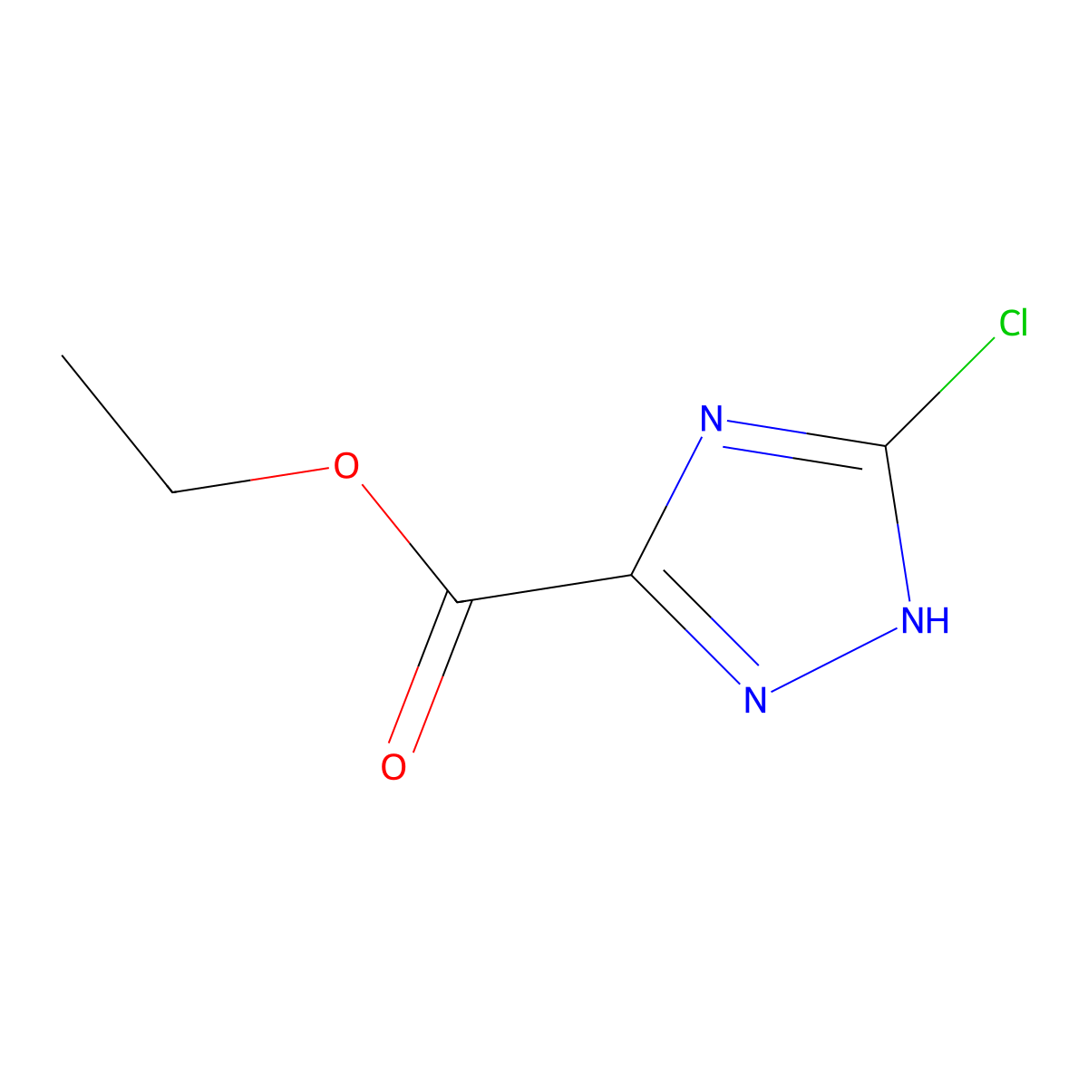 Ethyl 5-chloro-1H-1,2,4-triazole-3-carboxylate molecular structure, CAS 774608-88-7