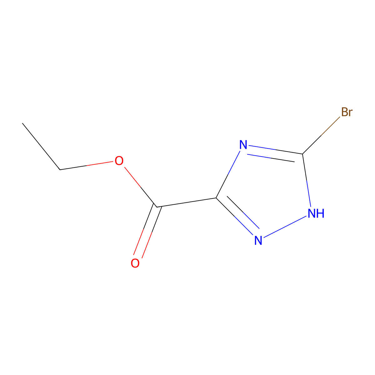 Ethyl 5-bromo-1H-1,2,4-triazole-3-carboxylate molecular structure, CAS 774608-89-8