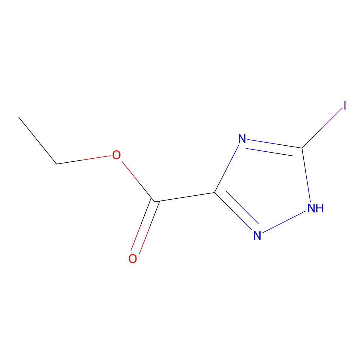 ethyl 5-iodo-1H-1,2,4-triazole-3-carboxylate molecular structure, CAS 774608-90-1
