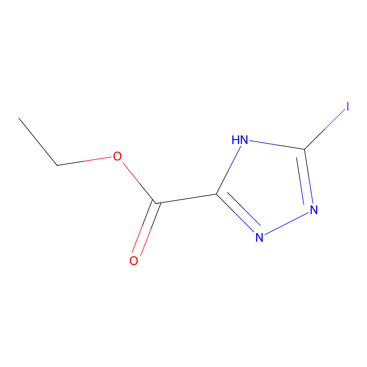 ethyl 5-iodo-1H-1,2,4-triazole-3-carboxylate molecular structure, CAS 774608-90-1