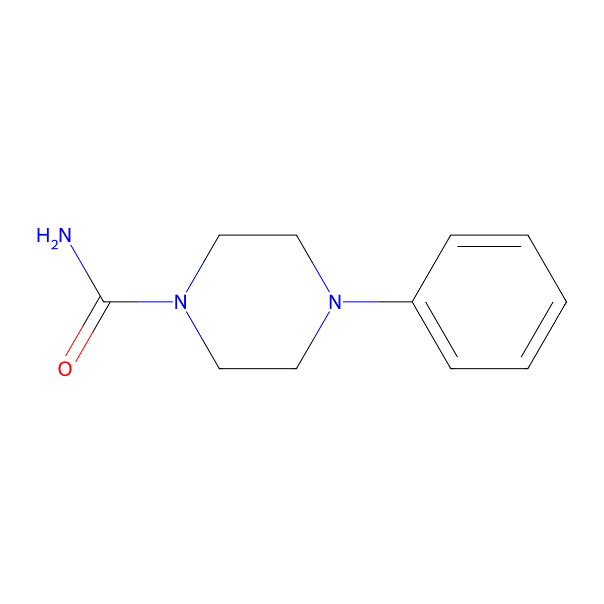 4-Phenylpiperazine-1-carboxamide molecular structure, CAS 77464-11-0