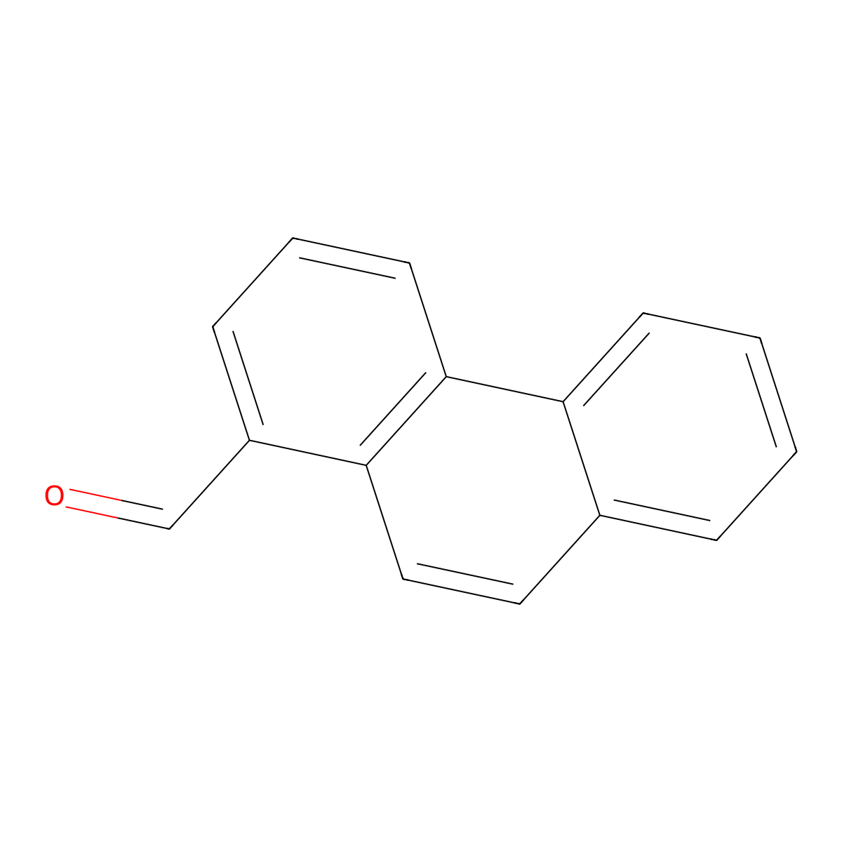Phenanthrene-1-carbaldehyde molecular structure, CAS 77468-40-7