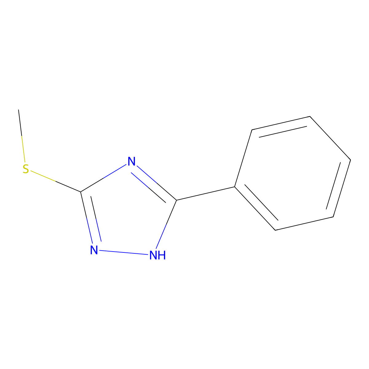 3-(Methylsulfanyl)-5-phenyl-1H-1,2,4-triazole molecular structure, CAS 7747-19-5