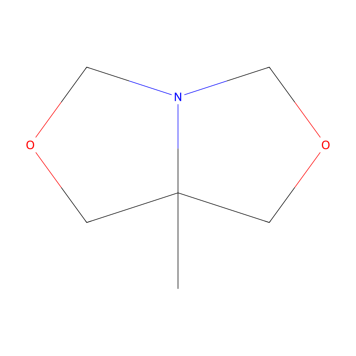 1H,3H,5H-Oxazolo[3,4-c]oxazole, dihydro-7a-methyl- molecular structure, CAS 7747-34-4