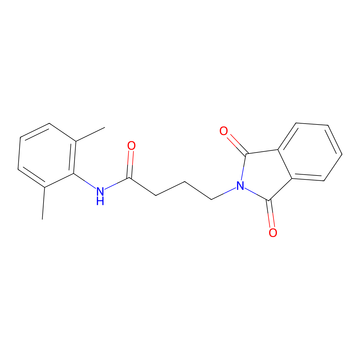 N-(2,6-dimethylphenyl)-4-(1,3-dioxo-1,3-dihydro-2H-isoindol-2-yl)butanamide molecular structure, CAS 77470-77-0