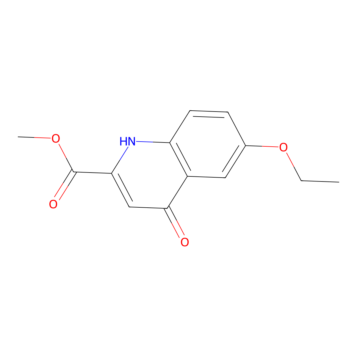 Methyl 6-ethoxy-4-oxo-1,4-dihydroquinoline-2-carboxylate molecular structure, CAS 77474-21-6