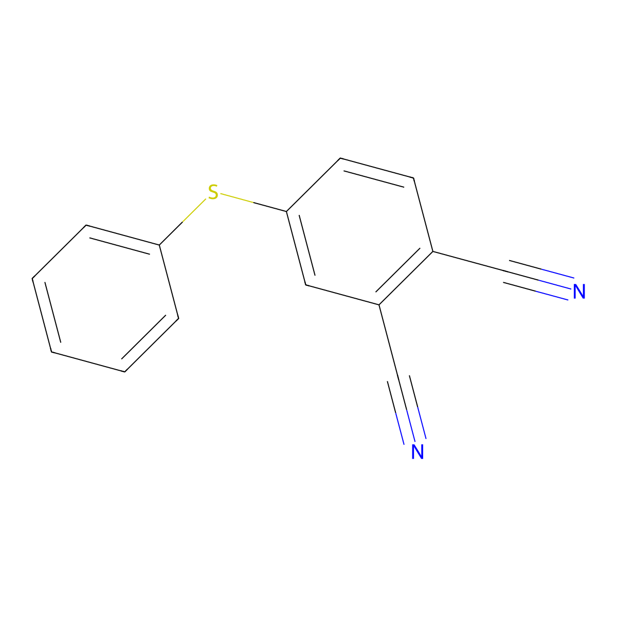 4-(Phenylthio)phthalonitrile molecular structure, CAS 77474-63-6