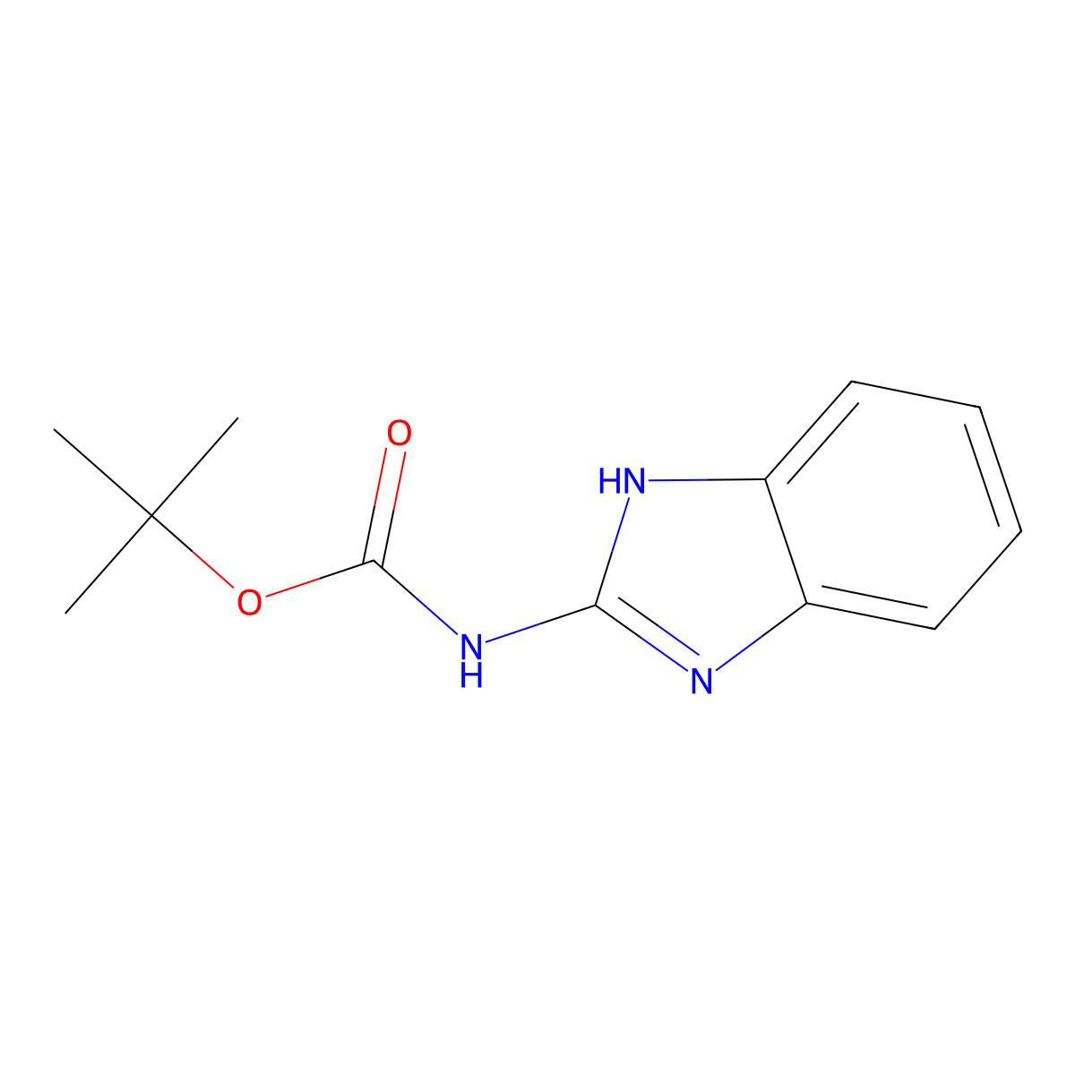 tert-butyl 1H-benzo[d]imidazol-2-ylcarbamate molecular structure, CAS 77474-99-8
