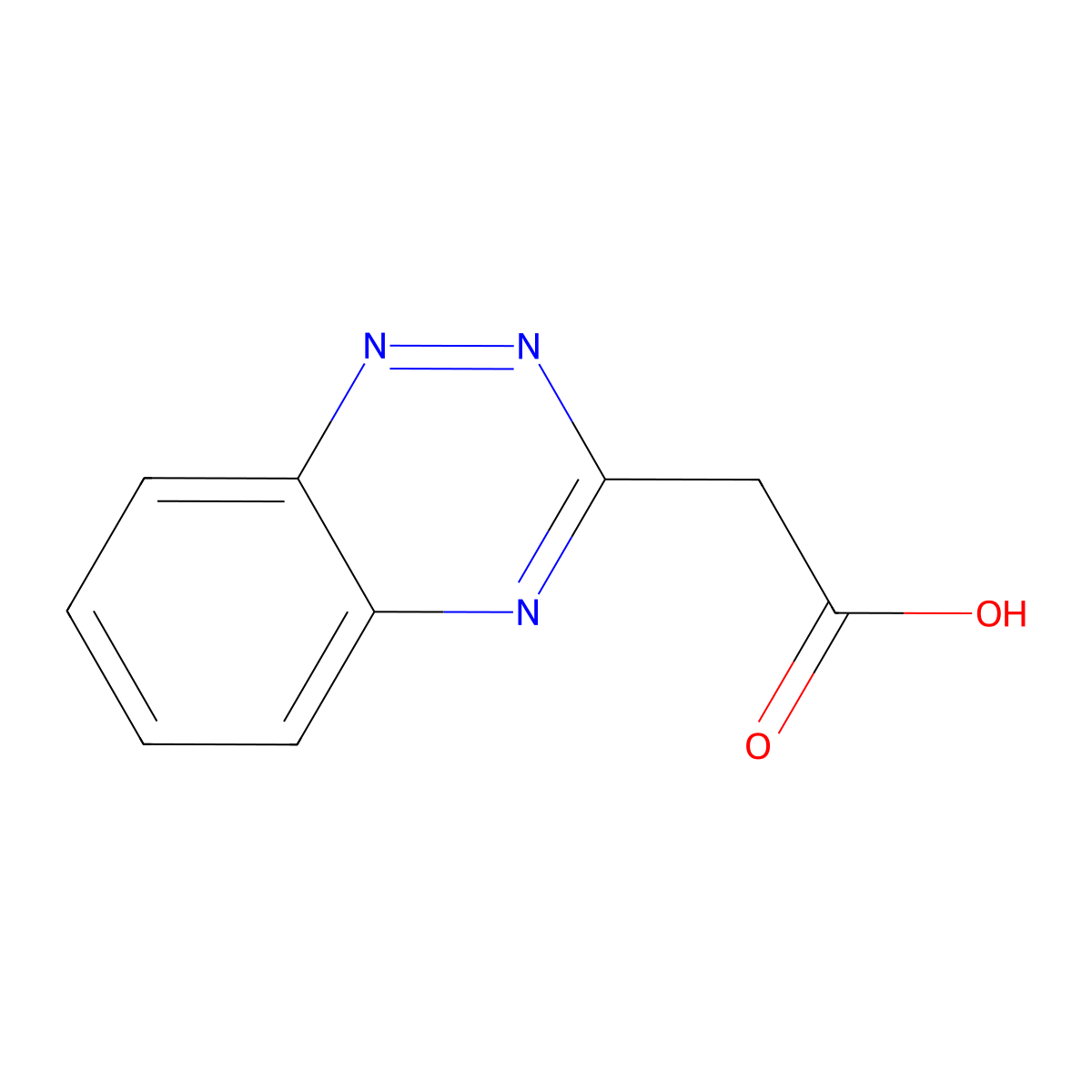 1,2,4-Benzotriazine-3-acetic acid molecular structure, CAS 77475-33-3