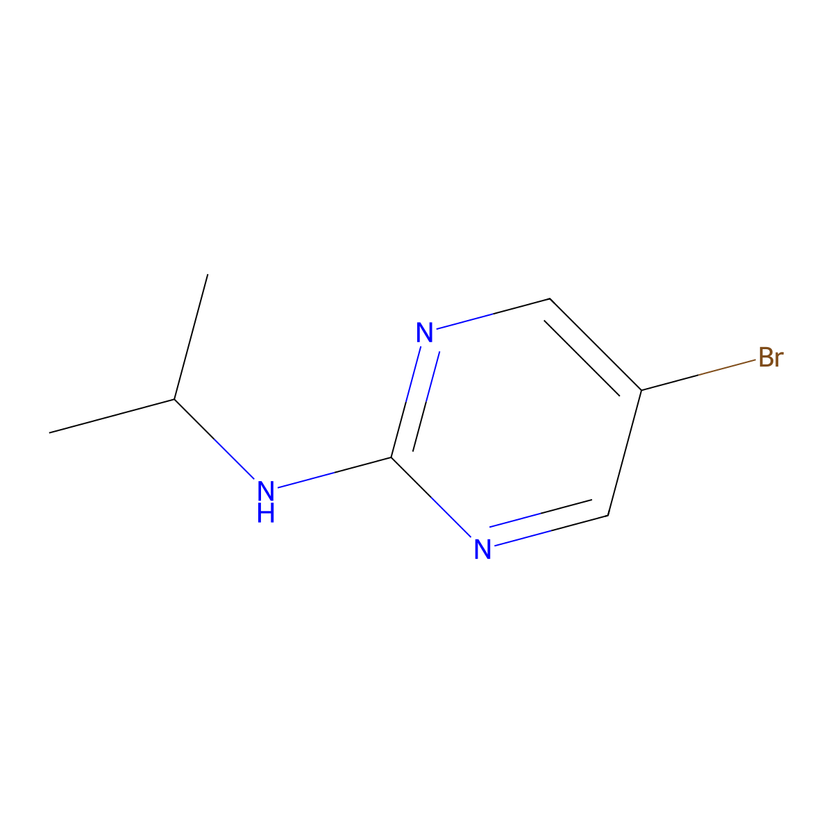 5-Bromo-2-(isopropylamino)pyrimidine molecular structure, CAS 77476-95-0
