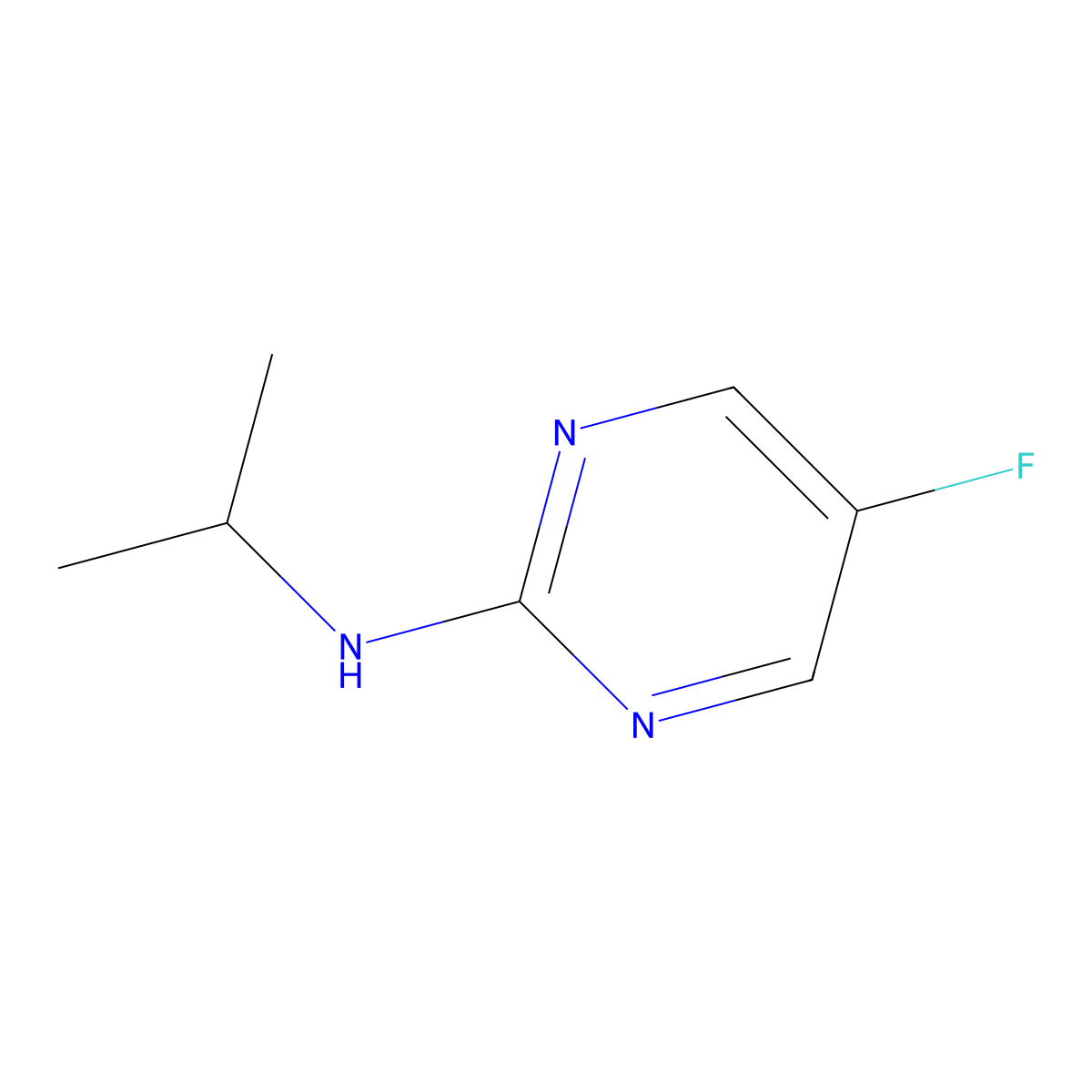 5-Fluoro-N-isopropylpyrimidin-2-amine molecular structure, CAS 77476-97-2