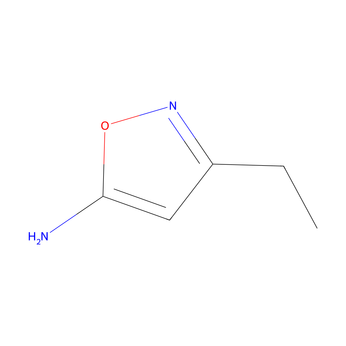3-Ethyl-1,2-oxazol-5-amine molecular structure, CAS 77479-49-3