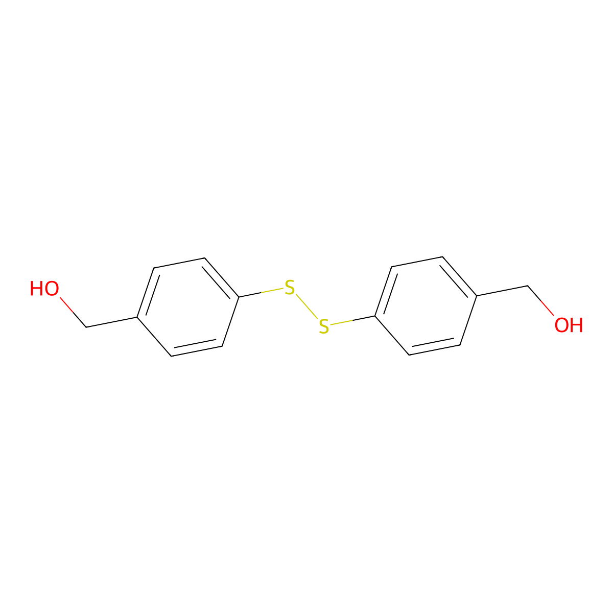 (Disulfanediylbis(4,1-phenylene))dimethanol molecular structure, CAS 7748-20-1