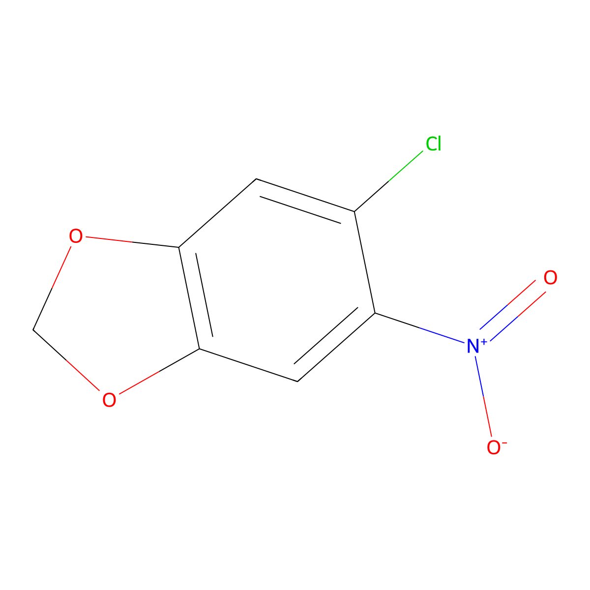 5-Chloro-6-nitro-1,3-benzodioxole molecular structure, CAS 7748-57-4