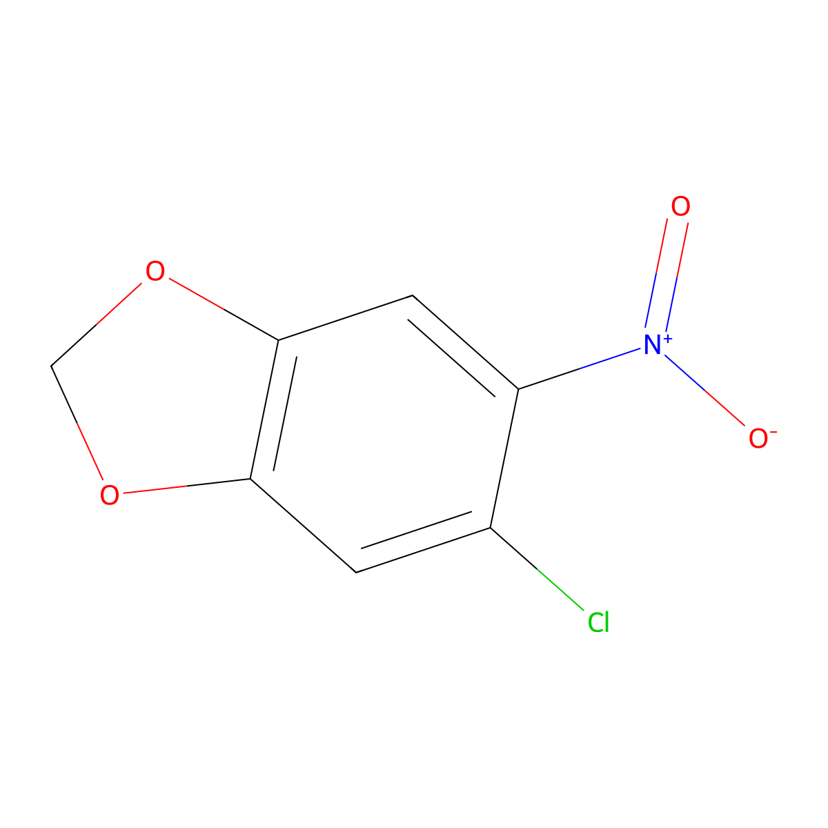 5-Chloro-6-nitro-1,3-benzodioxole molecular structure, CAS 7748-57-4
