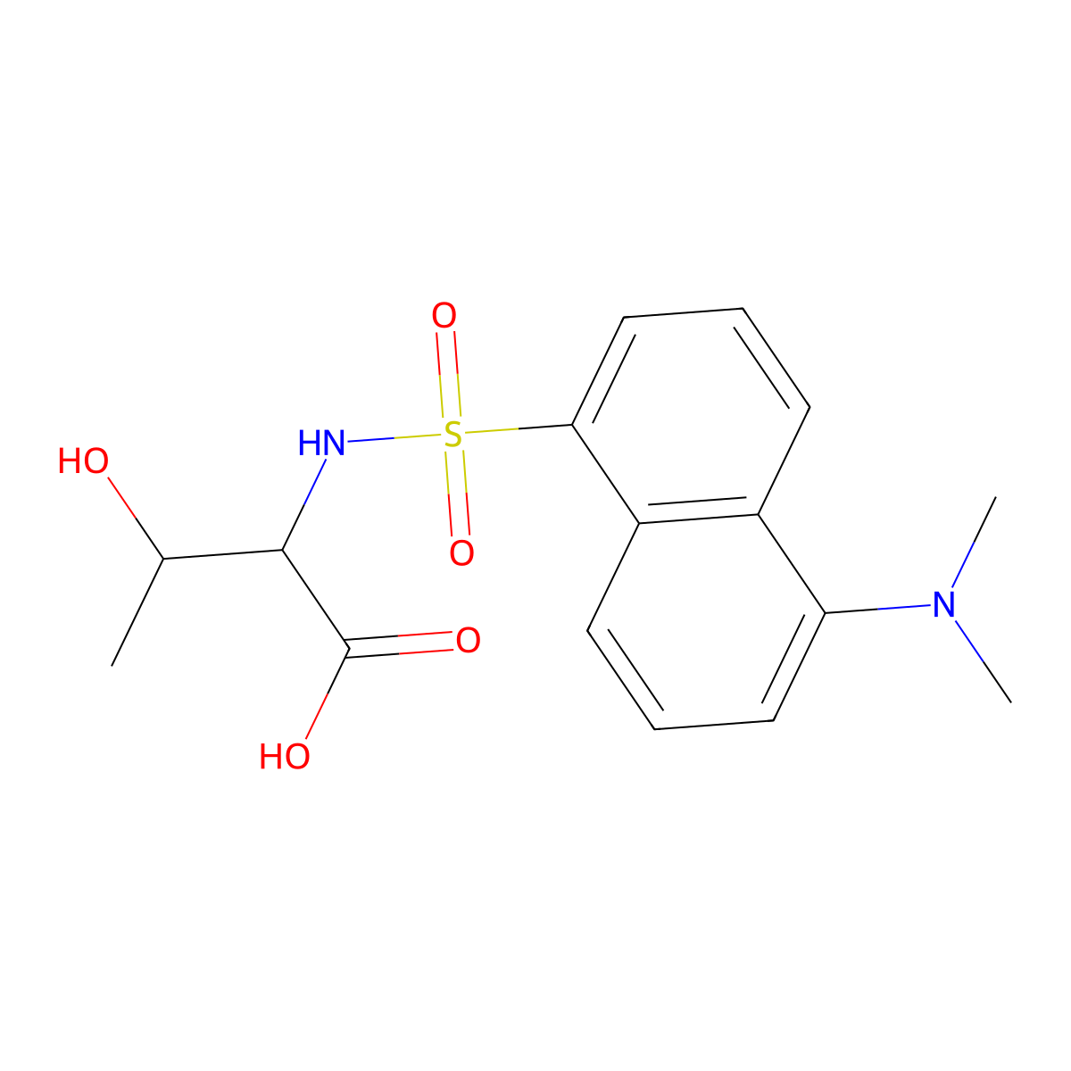 ((5-(Dimethylamino)naphthalen-1-yl)sulfonyl)-L-threonine molecular structure, CAS 77481-11-9
