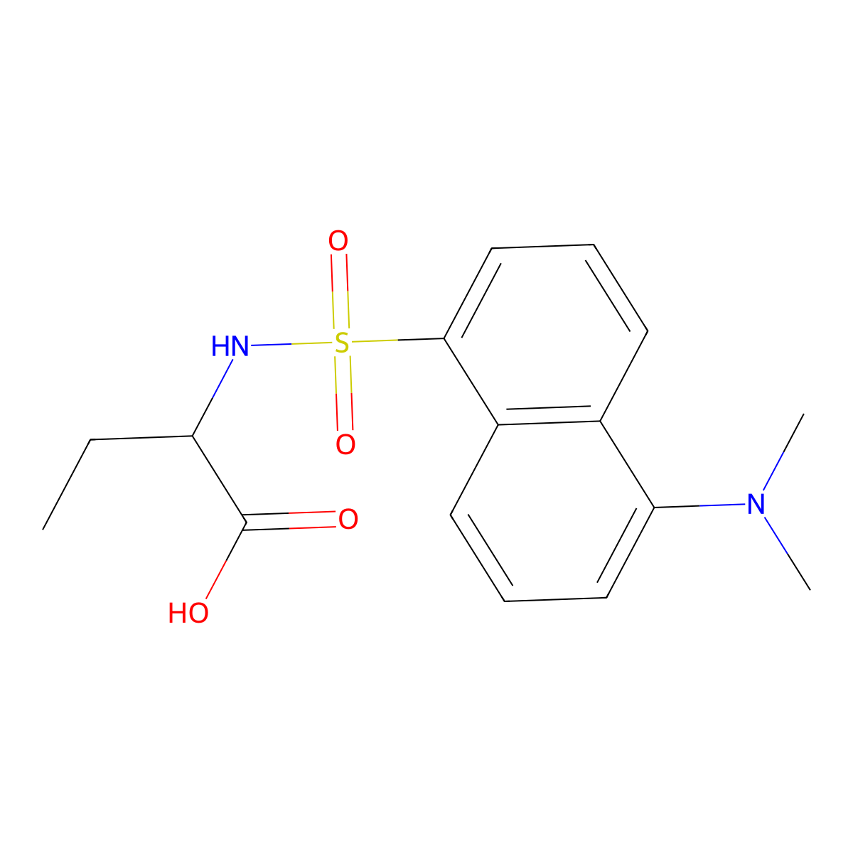 Dansyl-dl-2-aminobutyric acid molecular structure, CAS 77481-12-0