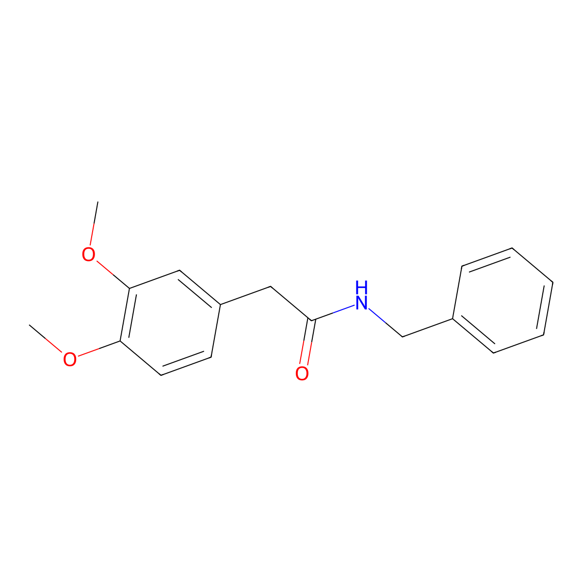 3,4-Dimethoxy-N-(phenylmethyl)benzeneacetamide molecular structure, CAS 77483-50-2