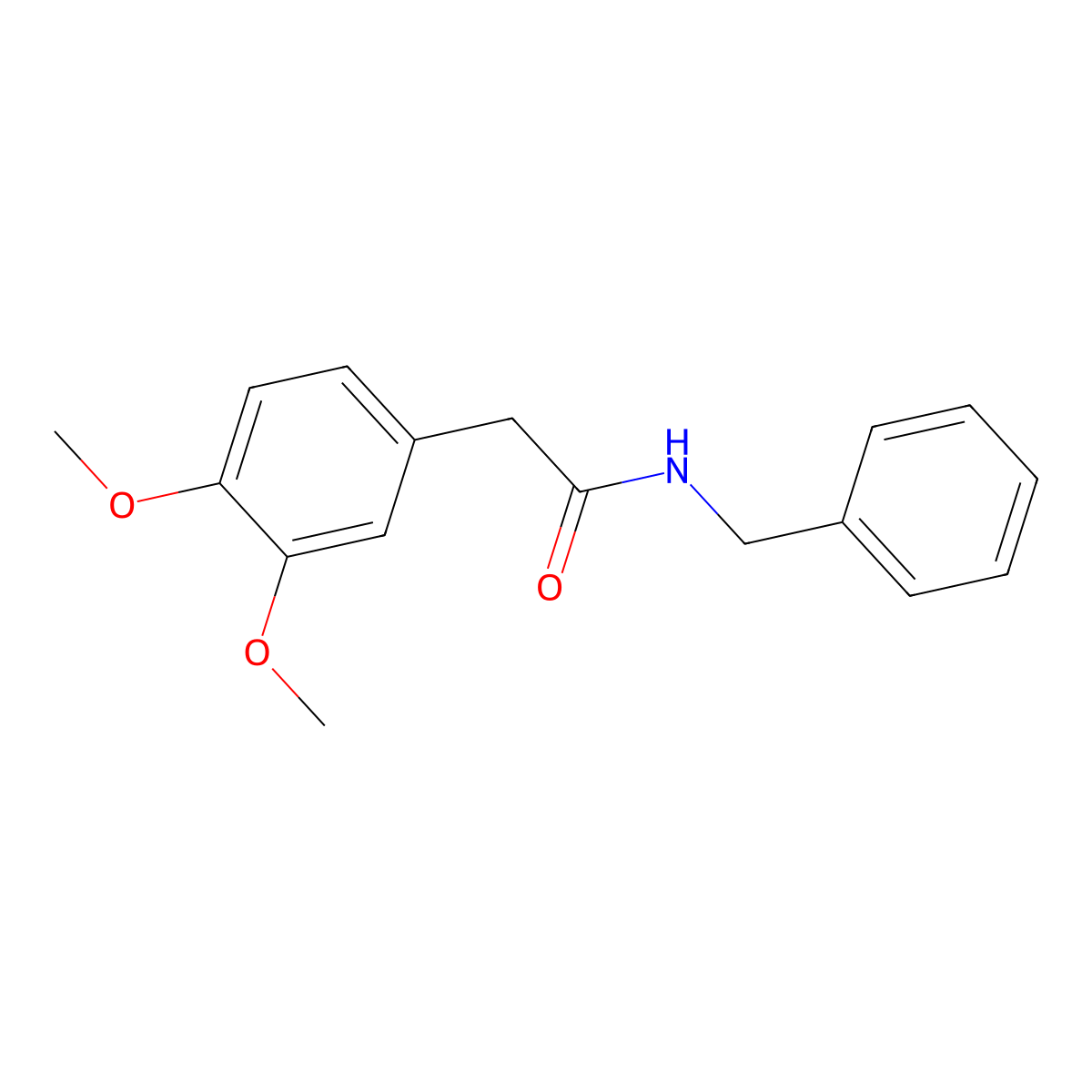 3,4-Dimethoxy-N-(phenylmethyl)benzeneacetamide molecular structure, CAS 77483-50-2