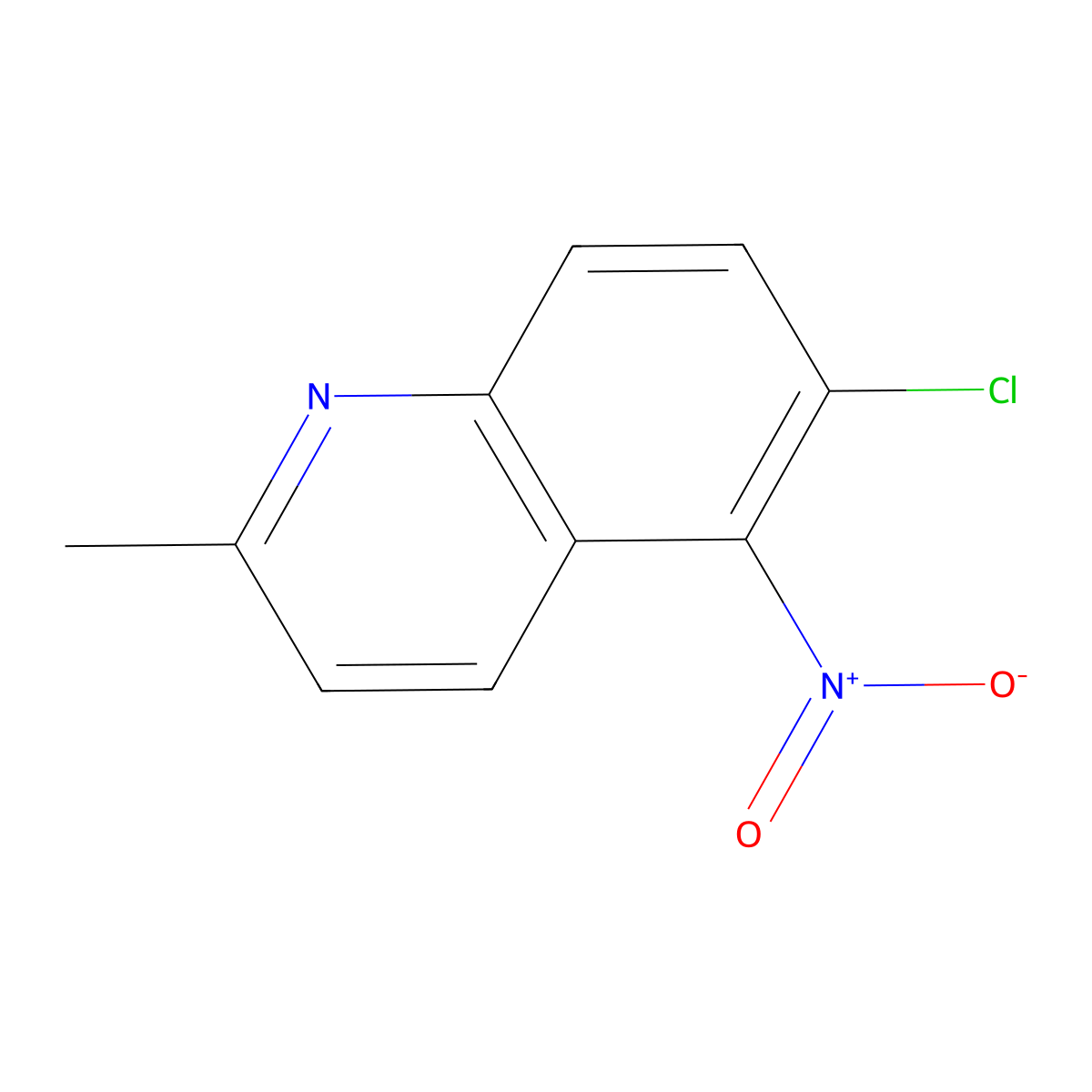 6-Chloro-2-methyl-5-nitroquinoline molecular structure, CAS 77483-85-3