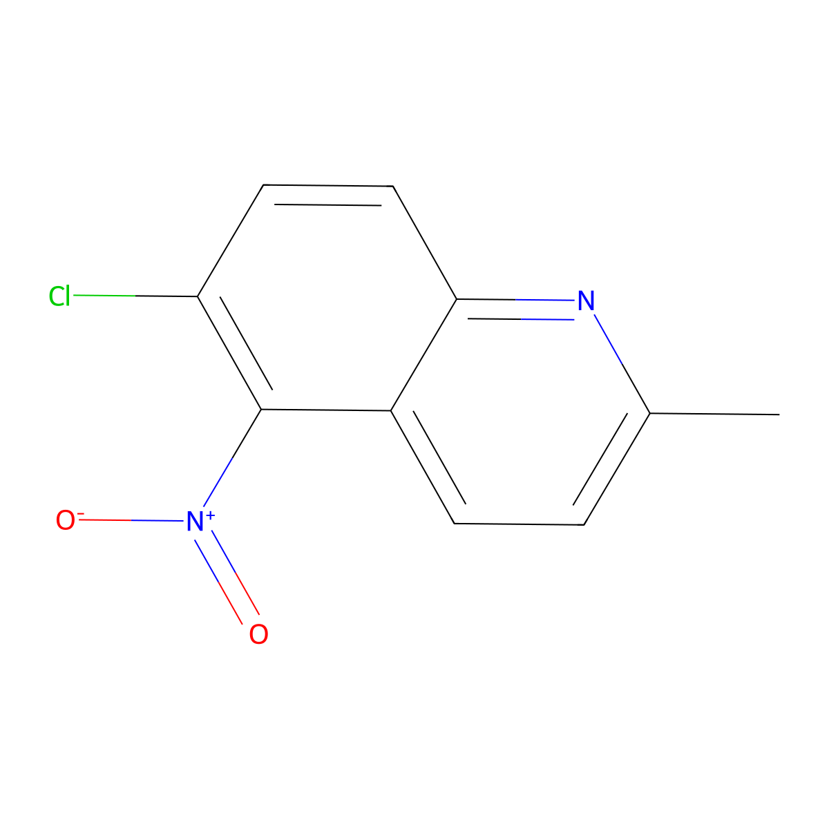 6-Chloro-2-methyl-5-nitroquinoline molecular structure, CAS 77483-85-3