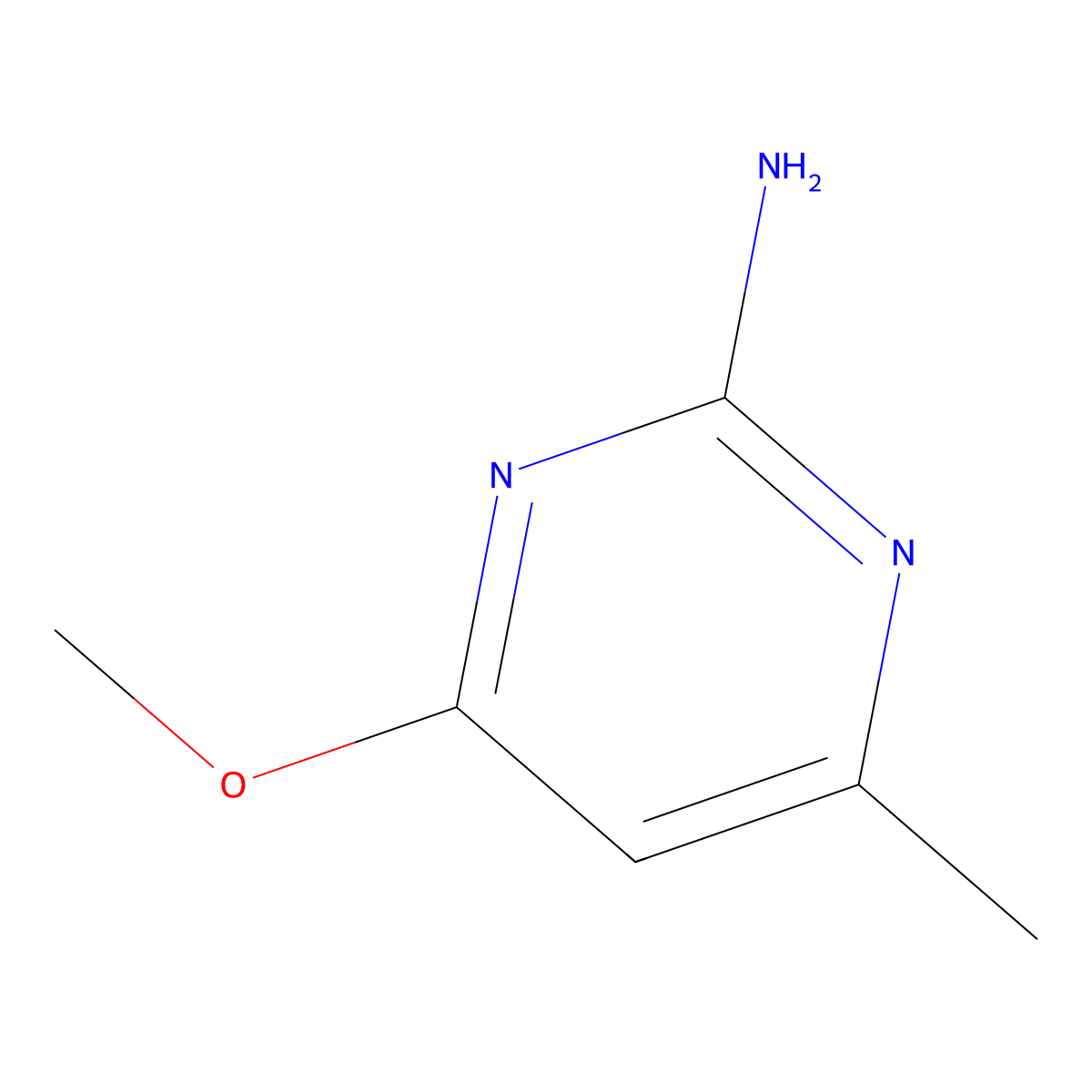 4-Methoxy-6-methylpyrimidin-2-amine molecular structure, CAS 7749-47-5