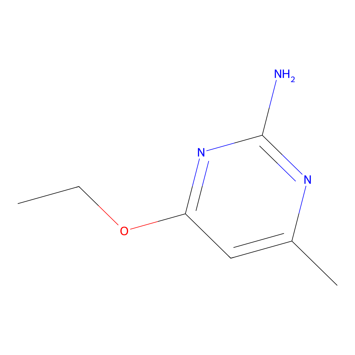 2-Pyrimidinamine, 4-ethoxy-6-methyl- molecular structure, CAS 7749-48-6
