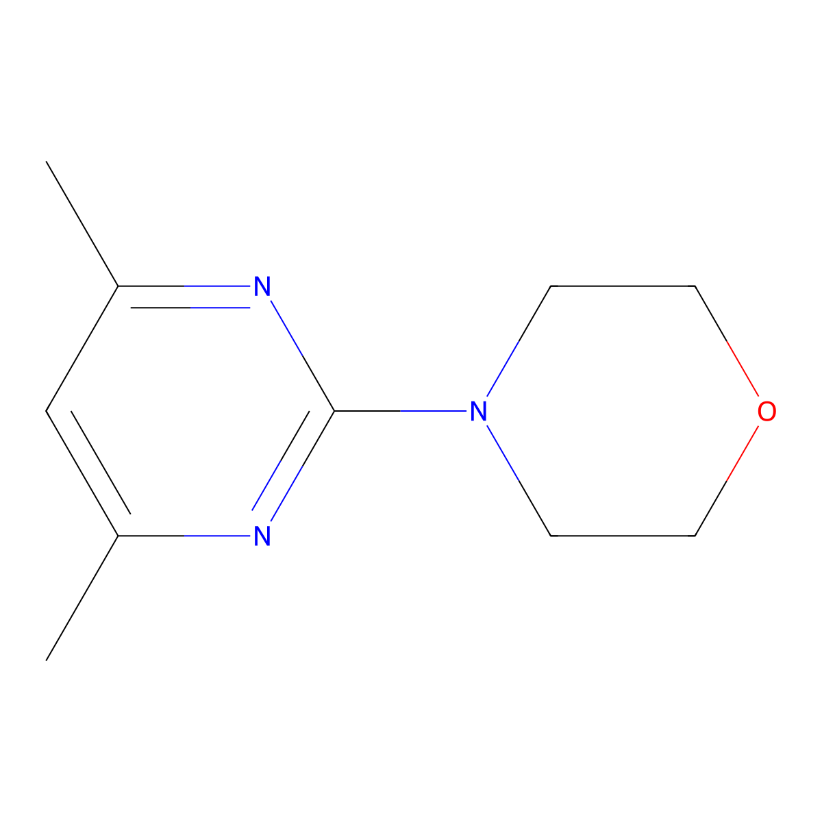 4-(4,6-Dimethylpyrimidin-2-yl)morpholine molecular structure, CAS 7749-51-1