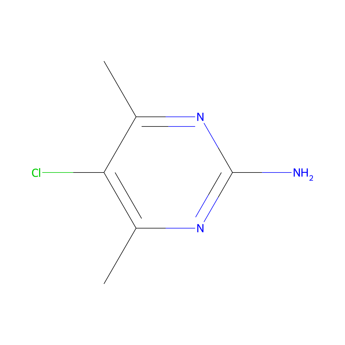 5-Chloro-4,6-dimethylpyrimidin-2-amine molecular structure, CAS 7749-61-3