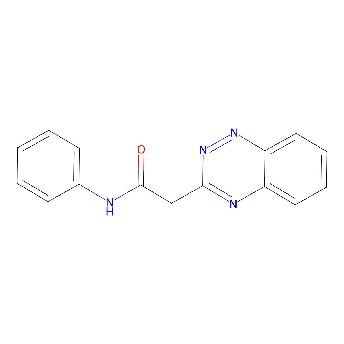 1,2,4-Benzotriazine-3-acetamide, N-phenyl- molecular structure, CAS 77493-05-1