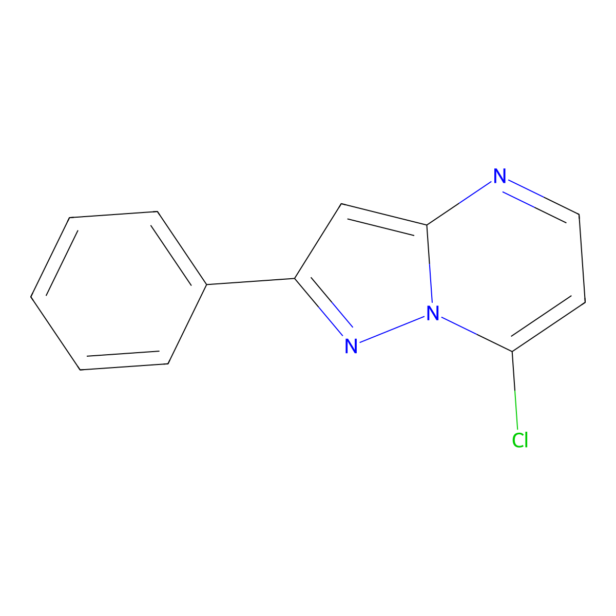 7-Chloro-2-phenylpyrazolo[1,5-a]pyrimidine molecular structure, CAS 77493-88-0