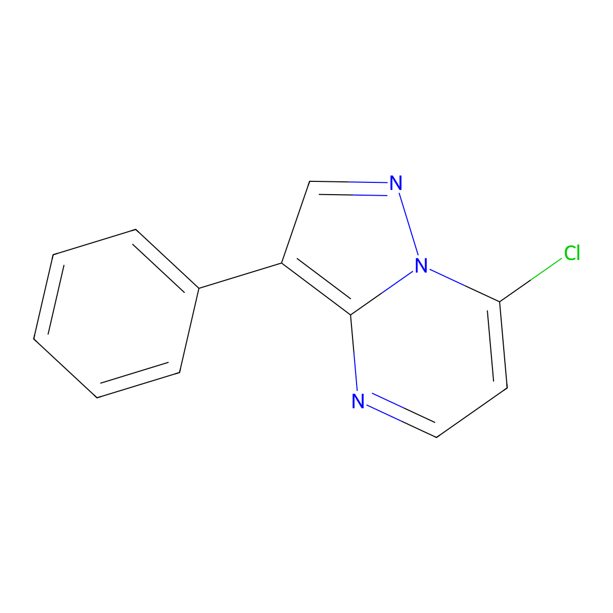 7-Chloro-3-phenylpyrazolo[1,5-a]pyrimidine molecular structure, CAS 77493-93-7