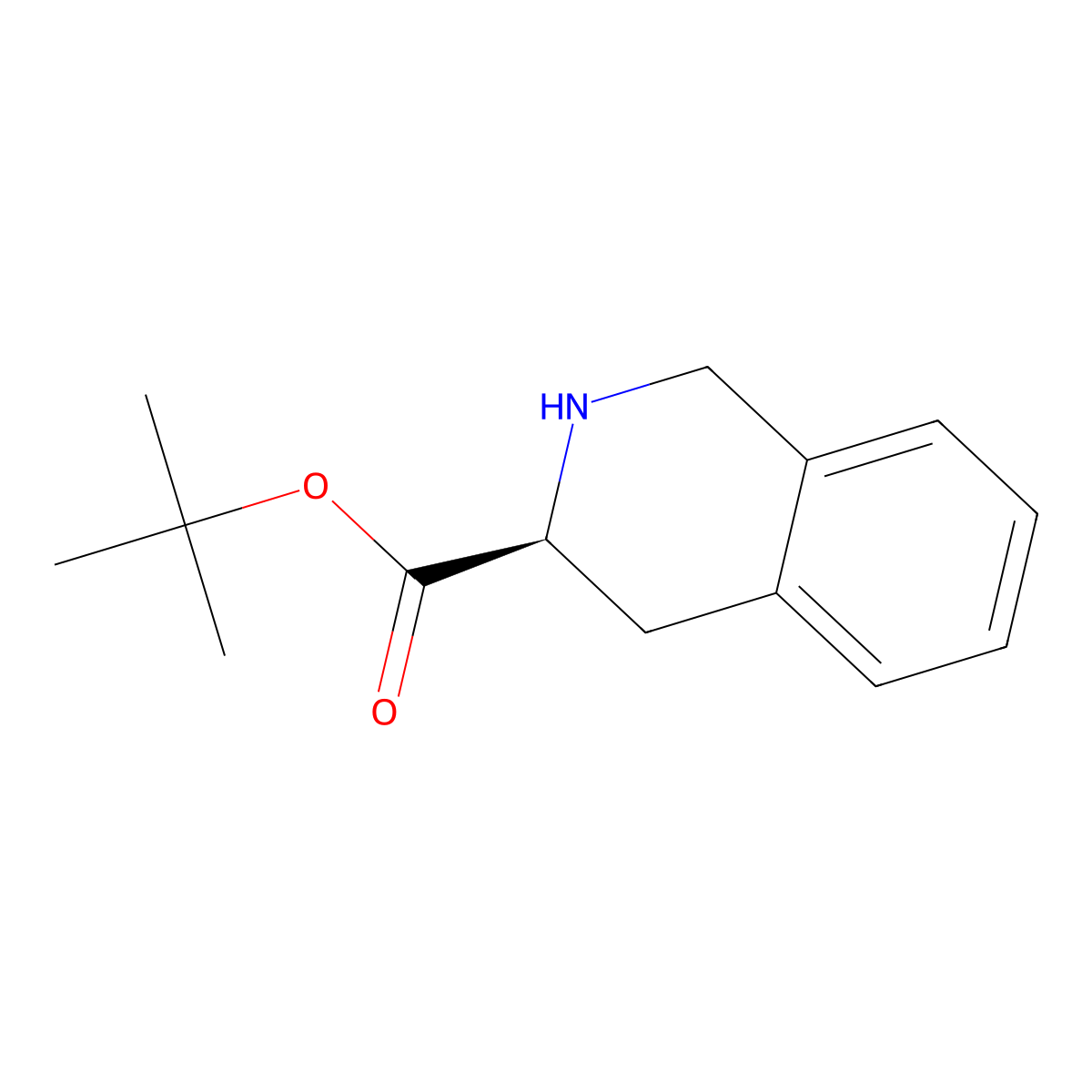 tert-Butyl (3S)-1,2,3,4-tetrahydroisoquinoline-3-carboxylate molecular structure, CAS 77497-74-6