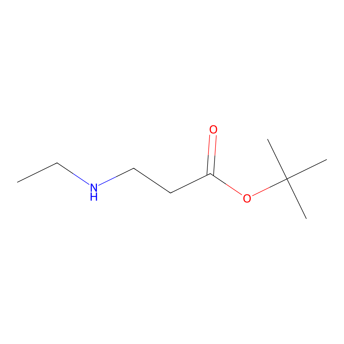 Tert-butyl 3-(ethylamino)propanoate molecular structure, CAS 77497-76-8