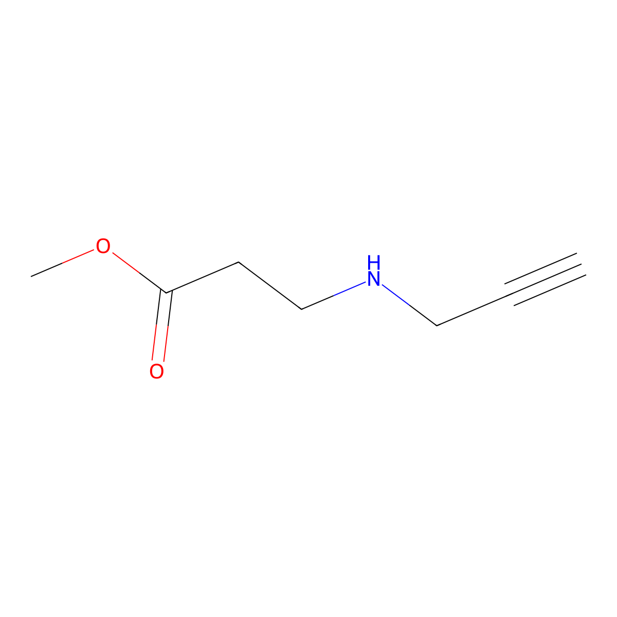 Methyl 3-[(prop-2-yn-1-yl)amino]propanoate molecular structure, CAS 77497-90-6
