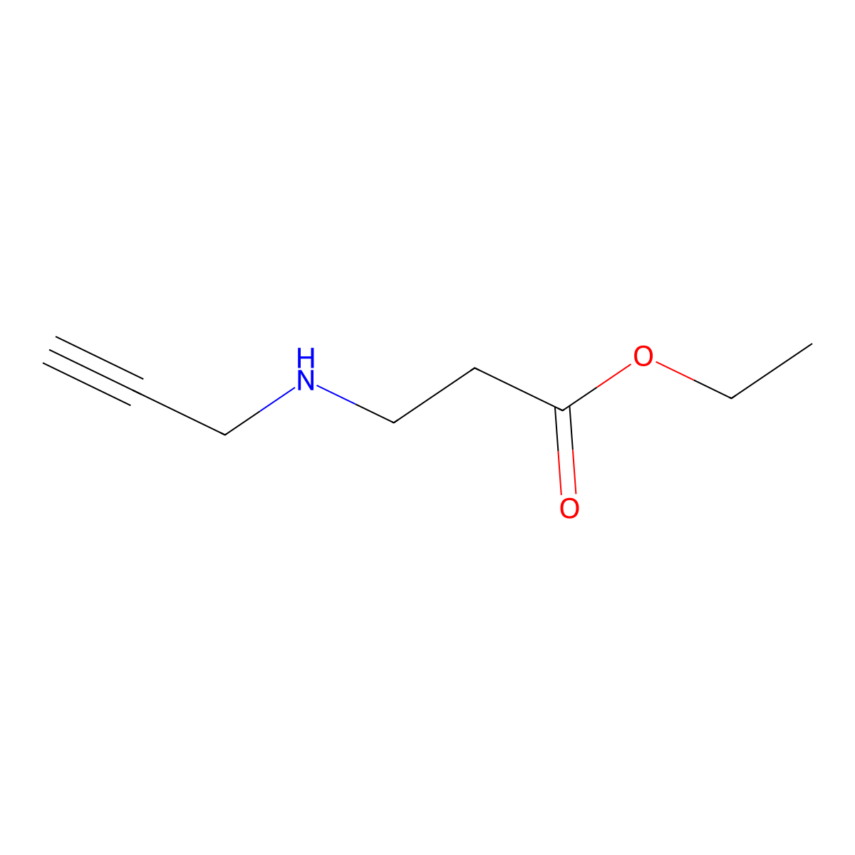 Ethyl 3-[(prop-2-yn-1-yl)amino]propanoate molecular structure, CAS 77498-26-1