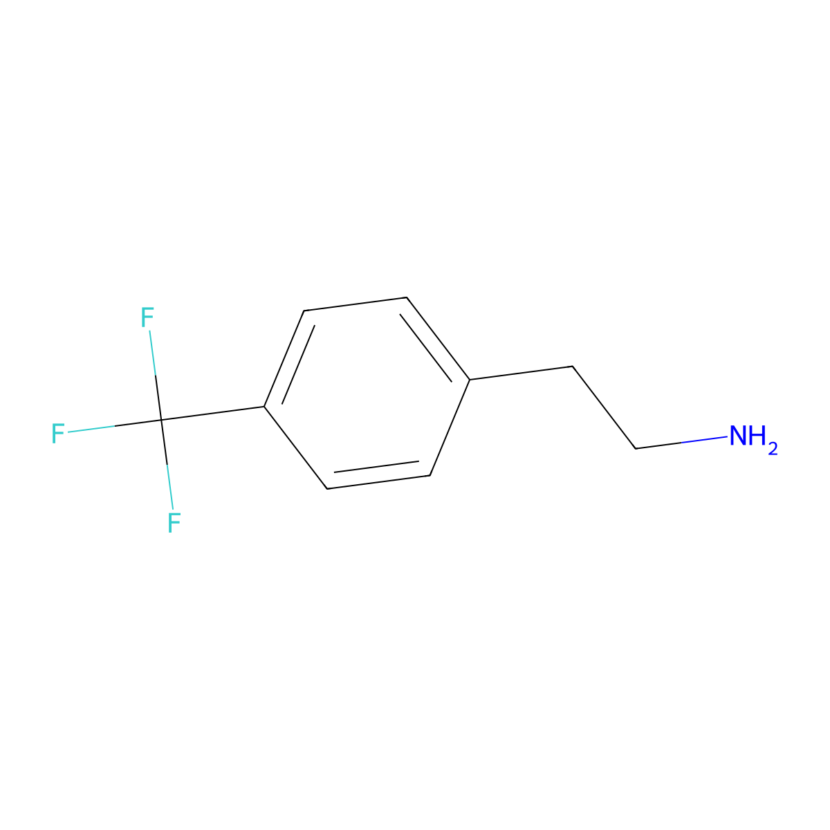 2-[4-(Trifluoromethyl)phenyl]ethan-1-amine molecular structure, CAS 775-00-8