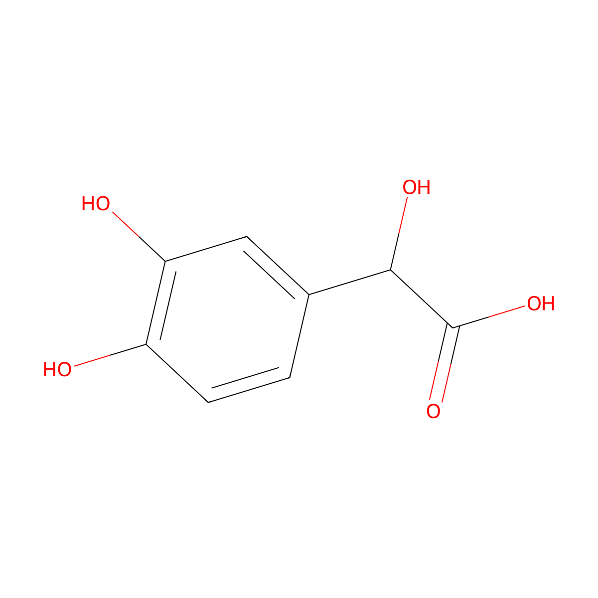 (+-)-3,4-Dihydroxymandelic acid molecular structure, CAS 775-01-9