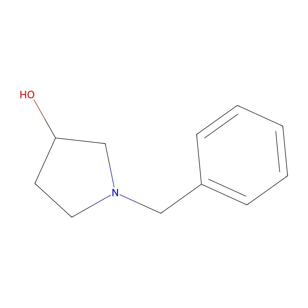 N-benzyl-3-pyrrolidinol molecular structure, CAS 775-15-5