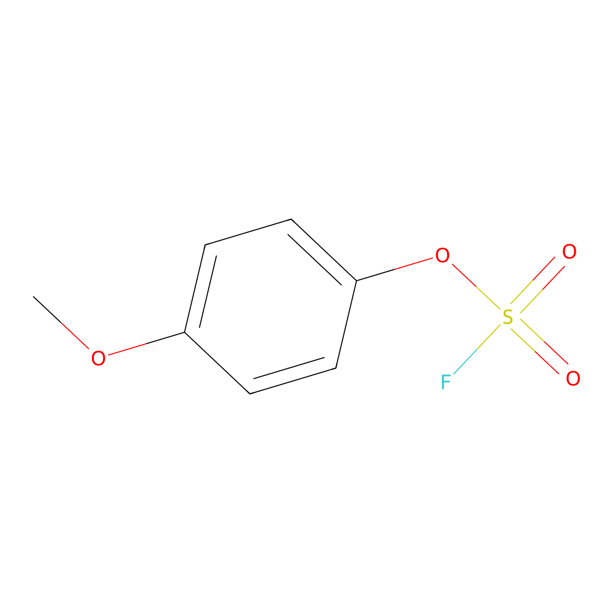 4-Methoxyphenyl sulfofluoridate molecular structure, CAS 775-27-9