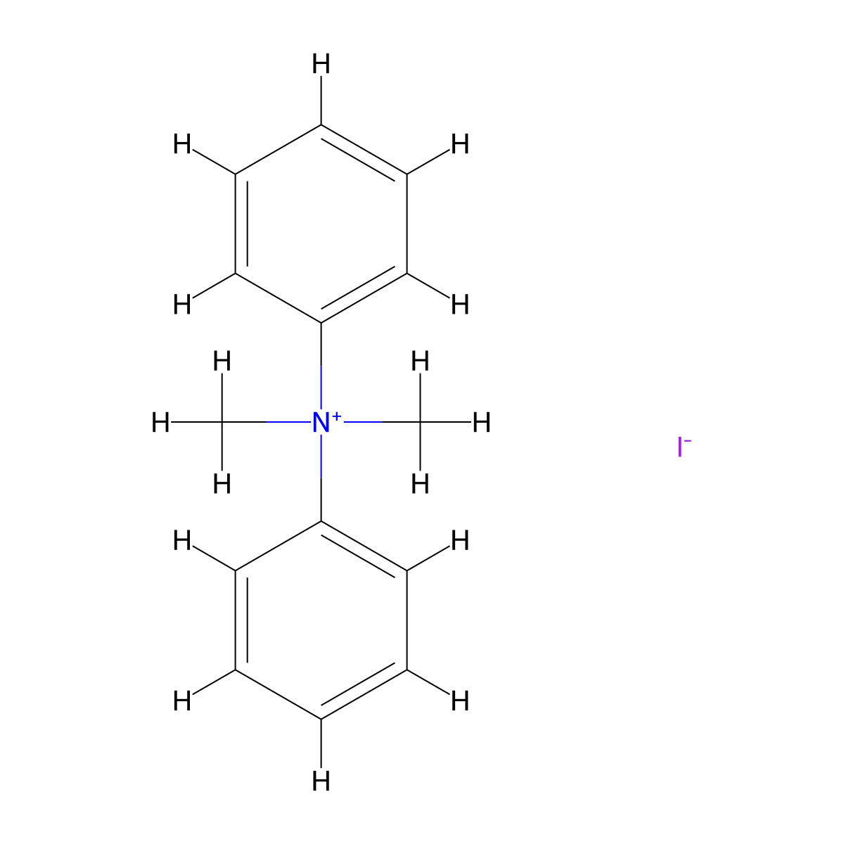Benzenaminium, N,N-dimethyl-N-phenyl-, iodide molecular structure, CAS 77500-22-2