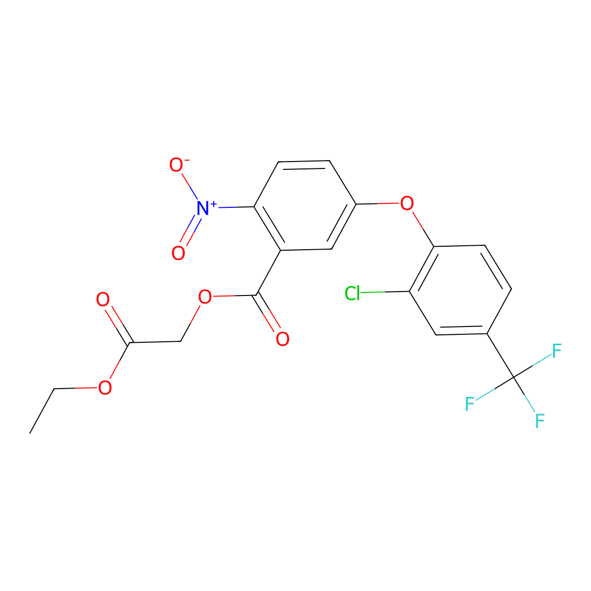 Fluoroglycofen-ethyl molecular structure, CAS 77501-90-7