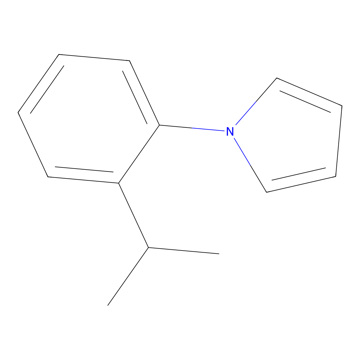 1-(2-isopropylphenyl)-1H-pyrrole molecular structure, CAS 77503-16-3
