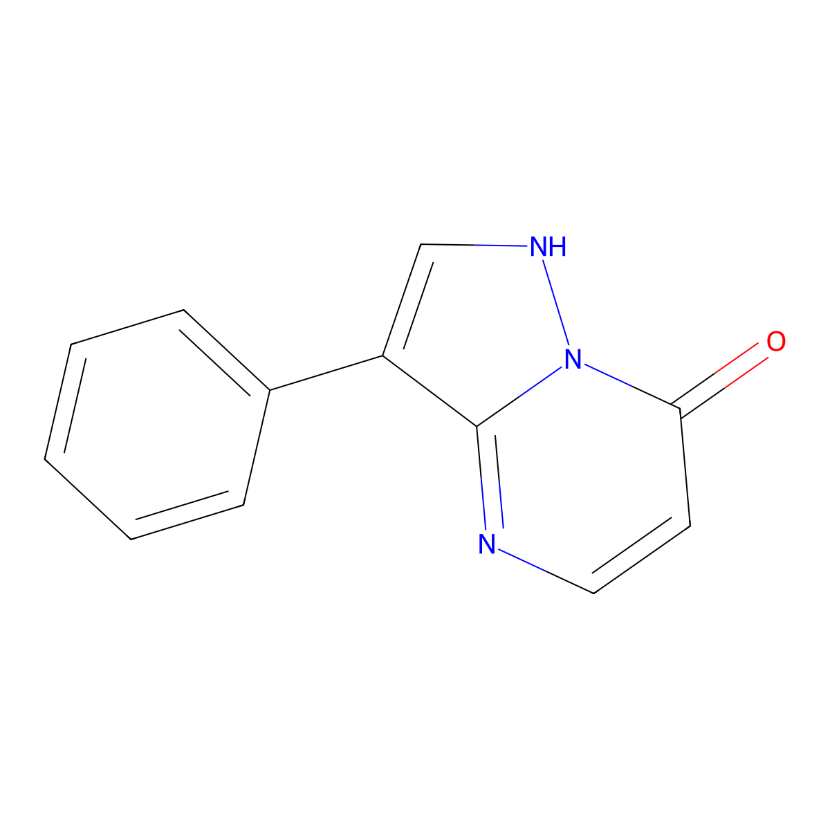 3-Phenyl-4H-pyrazolo[1,5-a]pyrimidin-7-one molecular structure, CAS 77506-26-4